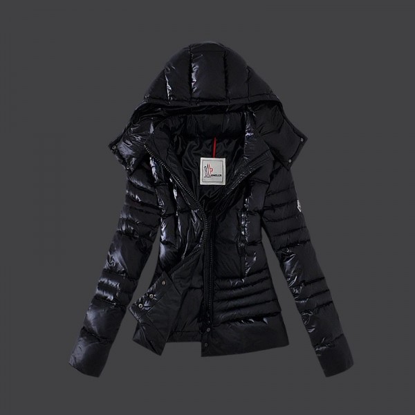 Moncler Donna Giù cappotto Winkle Nero Presa M1056